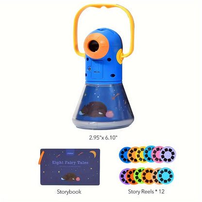 MiDeer Youngsters' Torch Storybook Projector - Creative Educational Toy with 12 Story Reels, Flashlight Fun for Youngsters, Perfect Birthday Gift (Batteries Not Included), Interactive Learning | Creative Design | Sturdy Acrylic Build, MIDEER