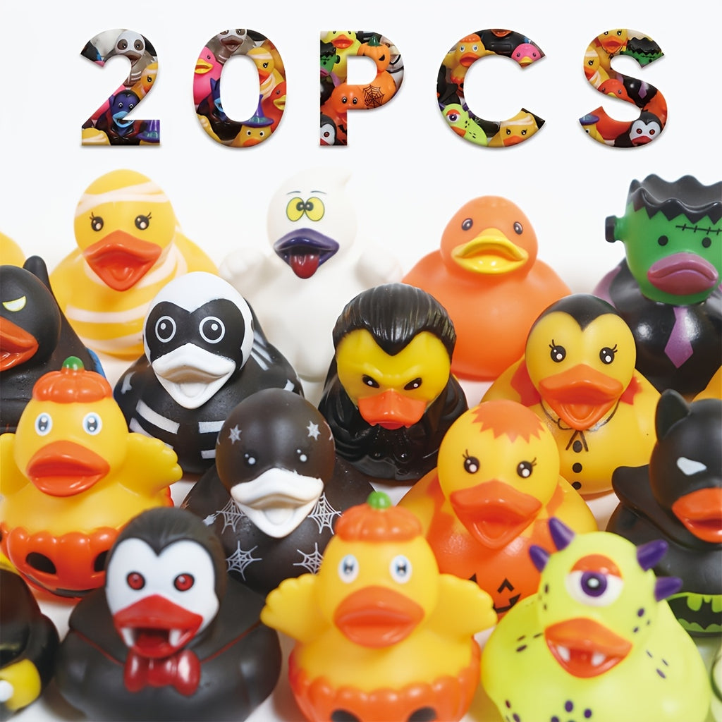 [Party Favor Duck Toys] Rubber Duck Toys - 20/100pcs Novelty Squeeze Ducks Bulk Duckies, Party Favor, Goodie Bag Fillers, Style Design Ducks Toys for Decor