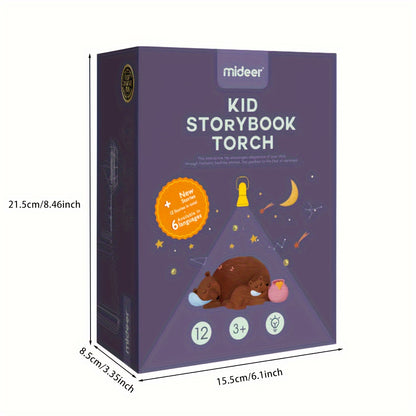 MiDeer Youngsters' Torch Storybook Projector - Creative Educational Toy with 12 Story Reels, Flashlight Fun for Youngsters, Perfect Birthday Gift (Batteries Not Included), Interactive Learning | Creative Design | Sturdy Acrylic Build, MIDEER