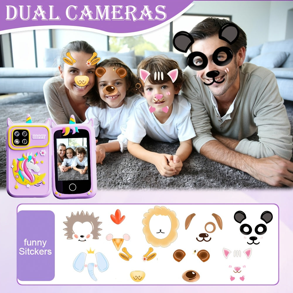 Children's Educational Smartphone Toy, Learning Toy with 1080P HD Camera for Photos and Videos, Music, Stories, 20 Educational Mini-Games, Flashlight, Alarm Clock, Habit Training, and Other Learning Functions. Suitable for Boys and Girls Ages 3-14.