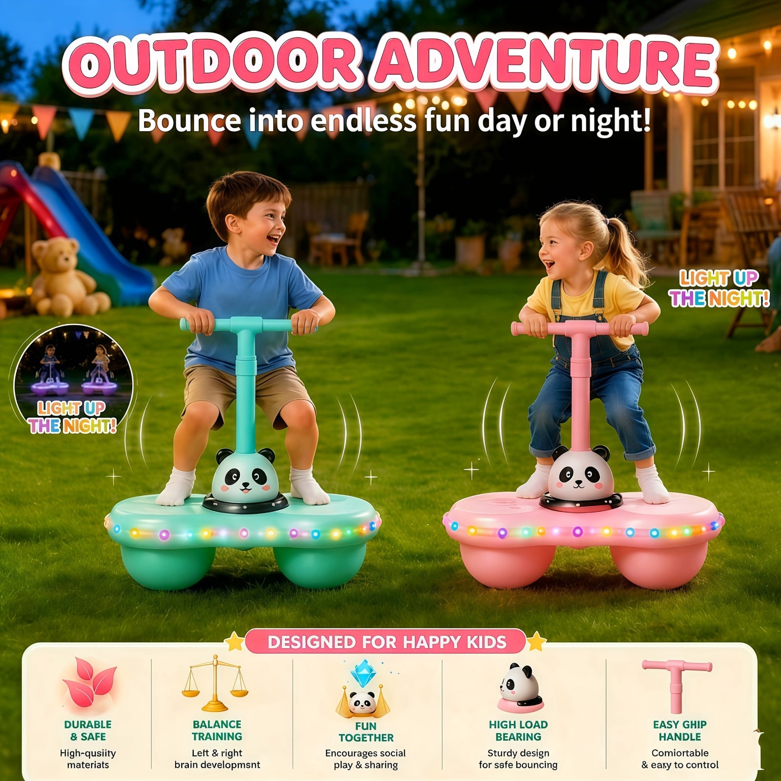 New LED Rainbow-Illuminated Bouncing Ball, a Fun Balance And Coordination Toy Suitable for Both Children And Adults, an Interactive Game, a Perfect Gift for Boys And Girls, Halloween And Christmas