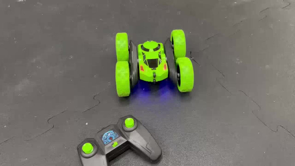 Double-Sided RC Stunt Car for Kids Ages 6+, 2.4GHz 360° Rotating Remote Control Flip Car with Headlights, 1400mAh Rechargeable Battery, Birthday And Christmas Gift
