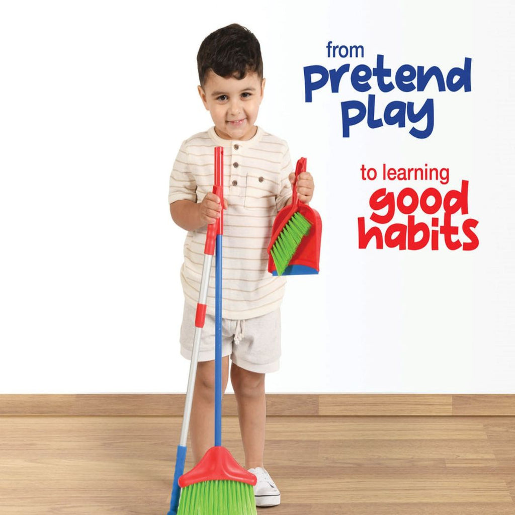 Play22 Kids Cleaning Set 4 Piece - Toy Cleaning Set includes Broom, Mop, Brush, Dust Pan - Toy KitchenCleaning Set