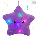 Musical Glowing Purple Star Plush Toy With Music - Soft Starlight Night Light, Melodic Plushie For Kids Bedrooms & Birthday Parties, Cute LED Stuffed Animal Gift For Children And Couples, Baby Shower, Perfect Graduation Season Present Choice