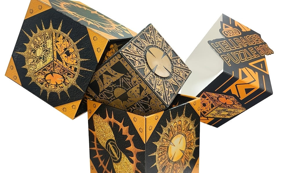 Puzzle Box Functional, Puzzle Cube Detachable - Lament Configuration with Base, Deformation Puzzle Lock Box Decoration