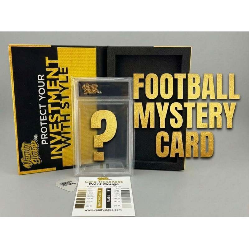 Football Collectible Mystery Card in a Premium Display Slab | Rookie, Star, Autograph or Insert Guaranteed! | Panini or Topps Cards Included | Perfect Gift for Kids & Collectors
