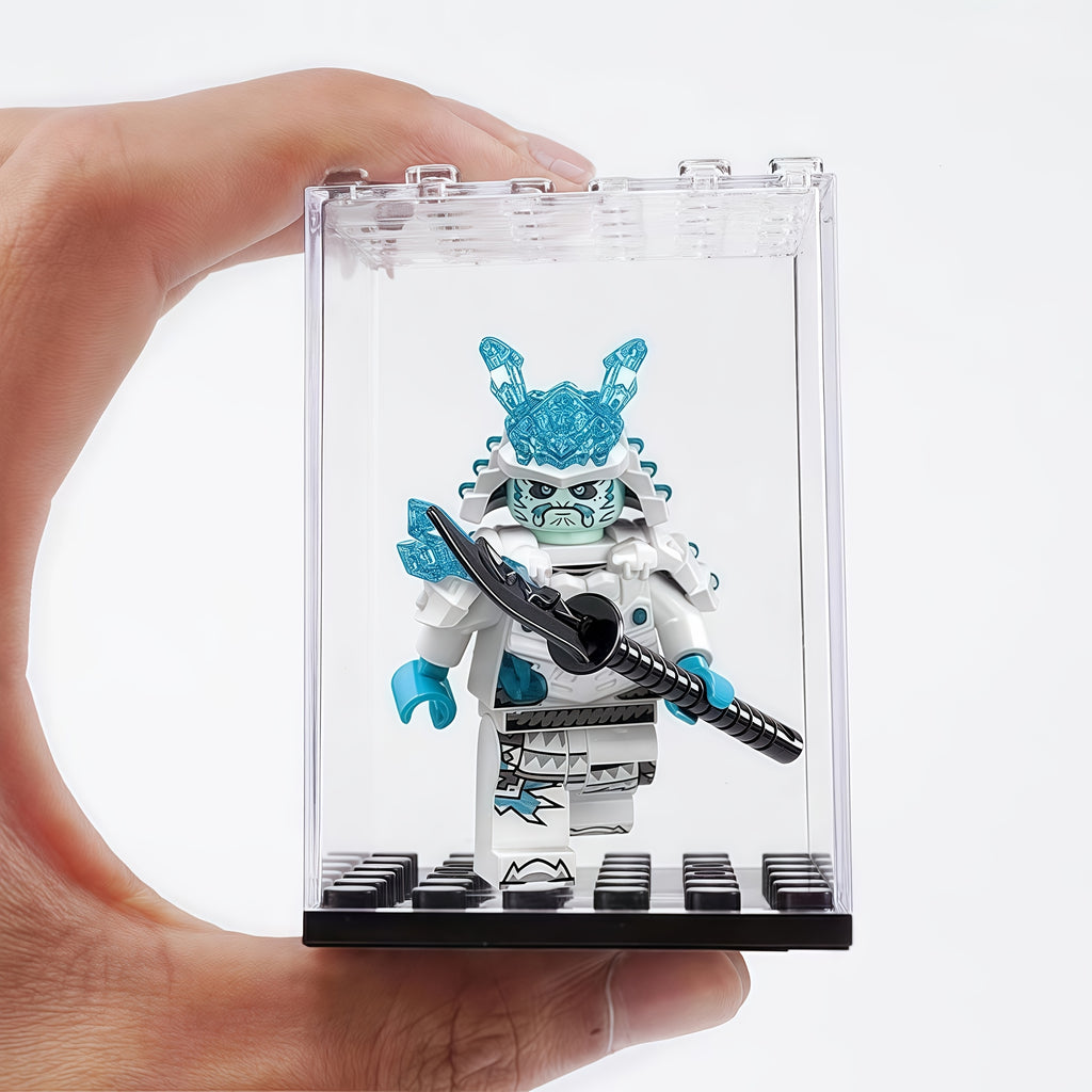 20pcs Minifigure Display Case Set - Clear Acrylic Stackable Storage Boxes for Action Figures, Collectibles & Building Blocks (2.7×1.9×1.9 Inch) - Small Toy Organizer with Dustproof Design