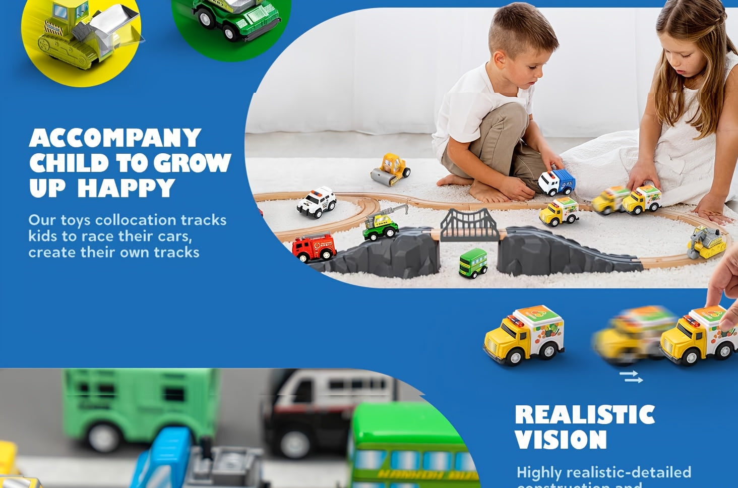 18pcs Pull Back City Cars And Trucks Toy Vehicles Set for Kids Age 3+, Friction Powered Cars Toys for Children, Boys, Girls' Educational Play, Goodie Bags Stuffers, Multi-Item Party Favor Packs for Children, Perfect Easter Christmas Gifts