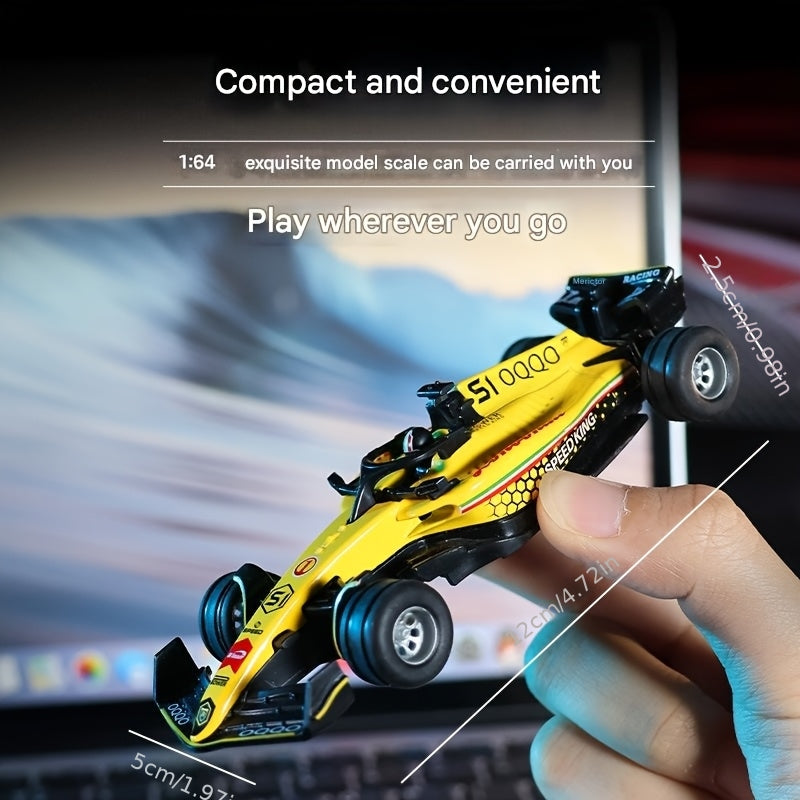 1:64 Scale Mini RC Racing Car, 2.4G Alloy Die-Cast Racing Model Car with Lights and Adjustable Speed, 4WD Drift Toy Car, RC Car Collection Set, Boys Gift Party Toy, Indoor/Outdoor Dual-Use Toy, Family Interactive Toy, Christmas Toy, Suitable for Boys