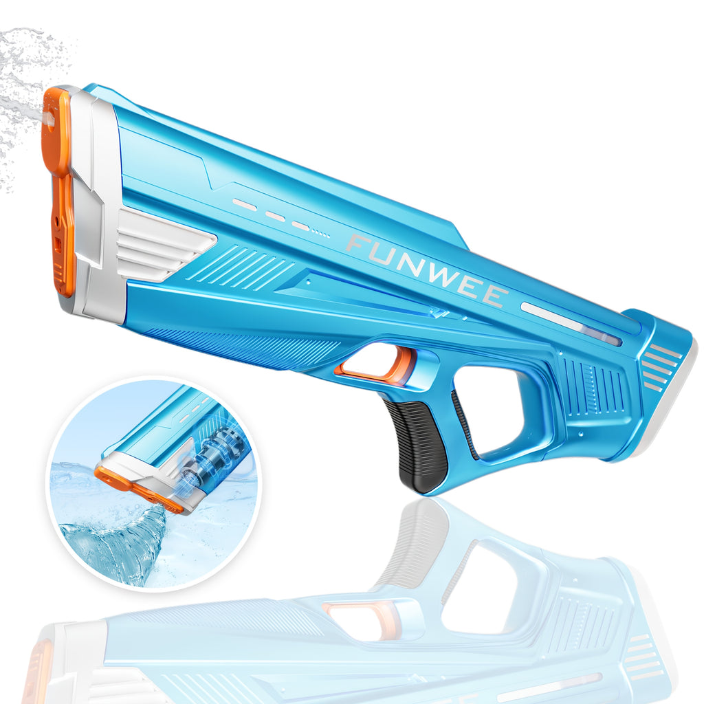 Auto-filling Electric Water Gun, Pulse Jet Water Gun, 28 Feet Long-range Fast Shooting Water Gun, USB Rechargeable Large-capacity Water Gun, Suitable for Children And Adults, Adult Water Gun Is Suitable for Swimming Pool Beach Backyard
