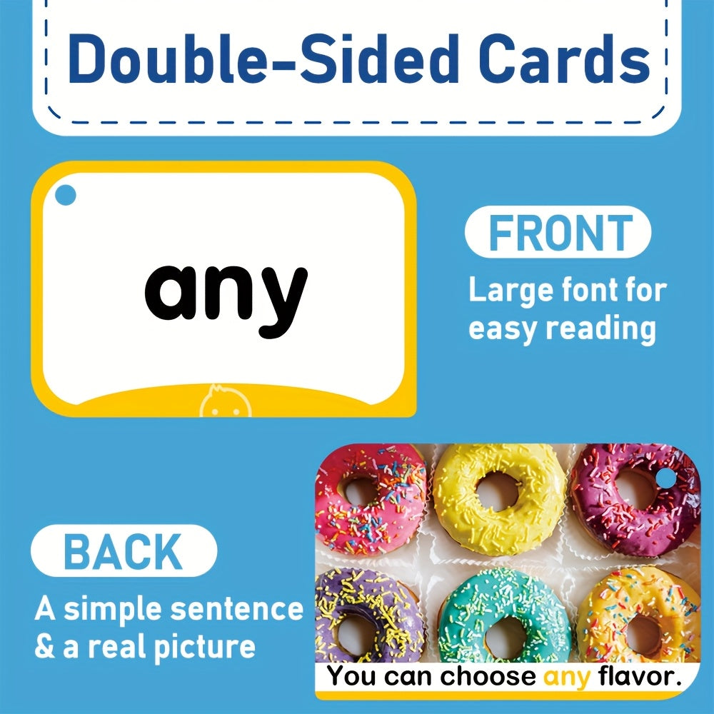 Sight Words Flash Cards, Learning Cards, Youngsters Learning English Sight Words Cards Vocabulary Building Learning Toys Memorise Games Gifts Educational Flashcard Homeschool Supplies for Youngsters, Dolch & Fry High Frequency Site Words for Pre-K