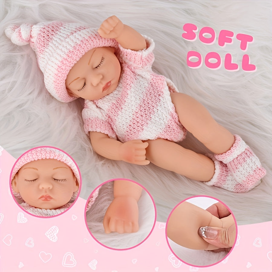 [Holiday Gifts] A Set Of 2 7-Inch Baby Dolls, Simulated Dolls, Reborn Dolls, Holiday Gifts Doll Included