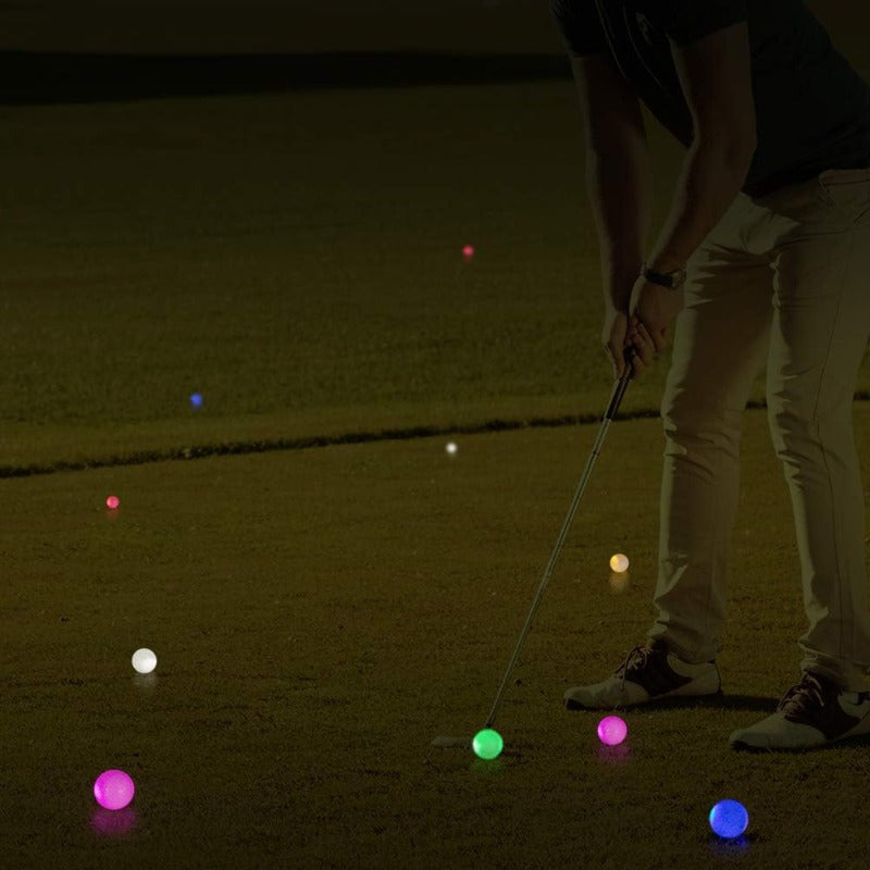 THIODOON Upgraded Glow-in-The-Dark Golf Balls - Ultra-Bright LED Golf Balls with Mesh Bag - Fun Night Golf Gift for Men & Women - Perfect for Teens & Beginners!
