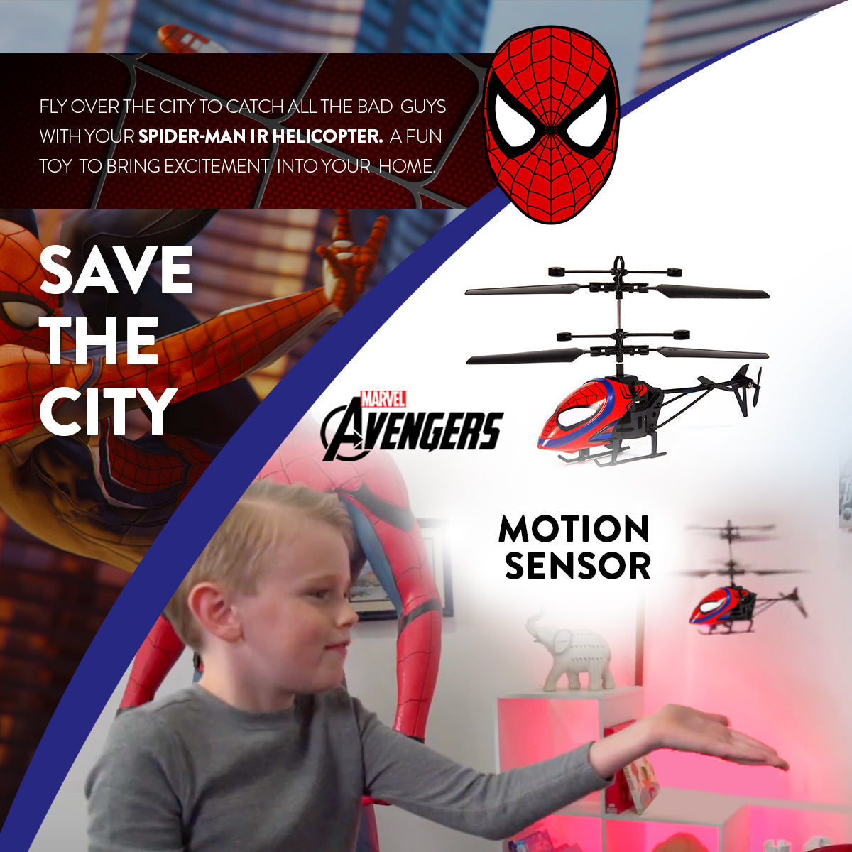 Marvel Spider-Man 2CH IR Helicopter