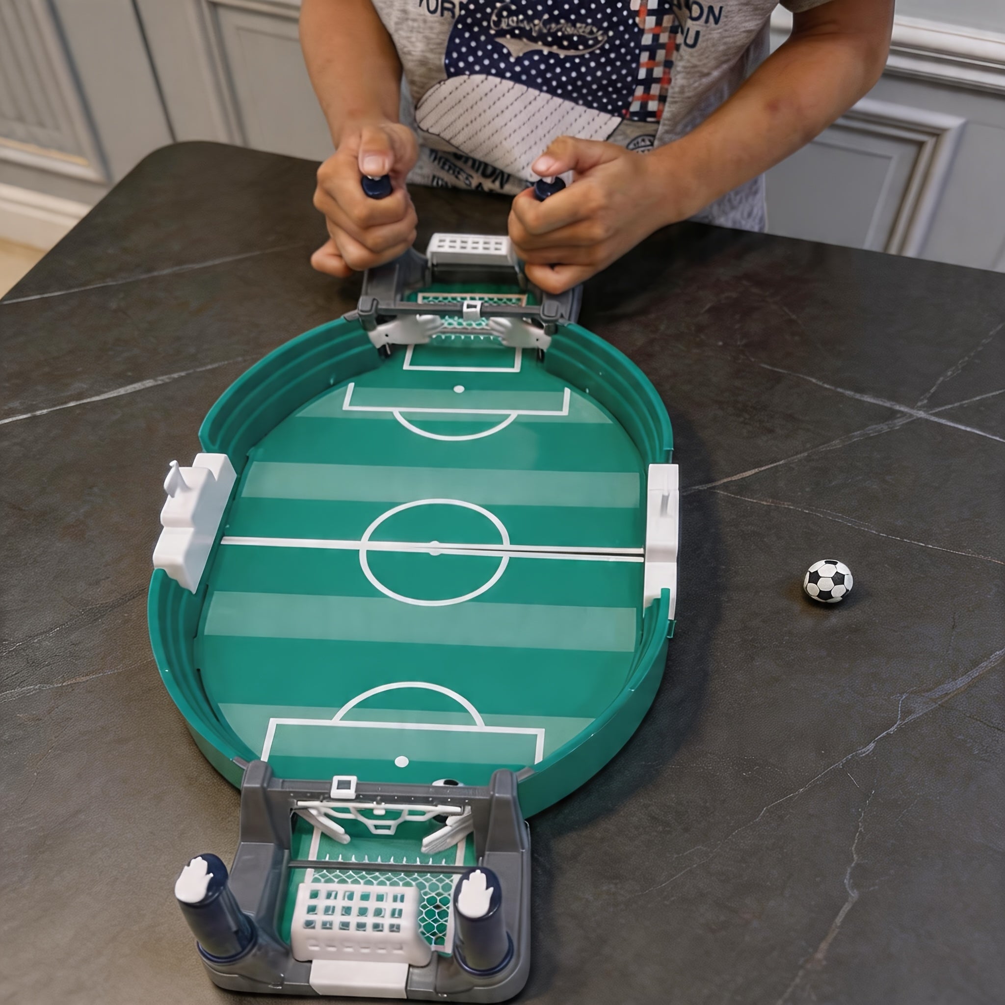 Kids' Portable Table Football Game Set, Parent-Child Versus Football Toy, 2-Player Competitive Puzzle Table Game, Durable PP Material, Independent Tabletop Design, Indoor Family Game, Kids' Party Toy, Christmas, Thanksgiving Gift, Soccer Board Game