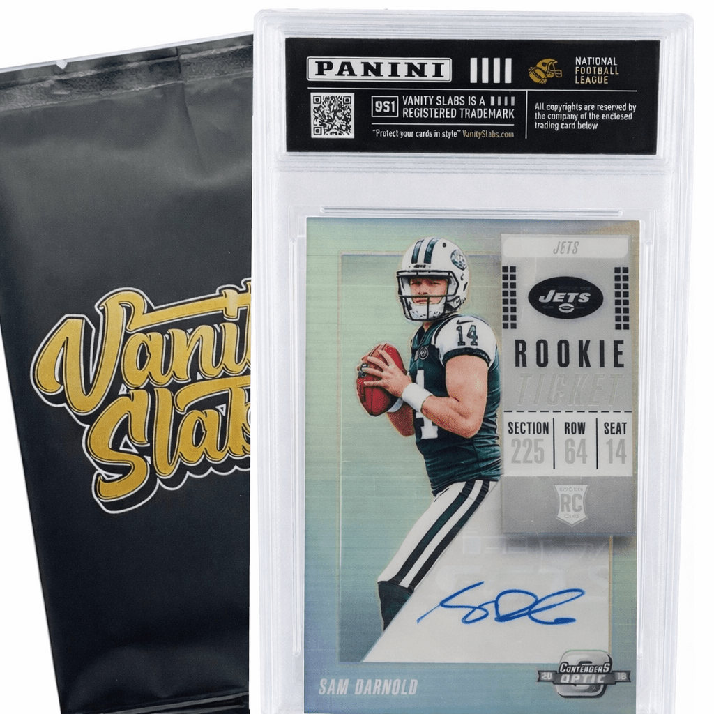 Panini Football Mystery Single Hit Slab | Football Card in Display Case | Inside is a Rookie, Star, Autograph or Insert Guaranteed! | Perfect Gift for Kids & Collectors of All Ages