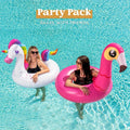 SYNCFUN 2-Pack Flamingo Unicorn Pool Float - Fun Beach Floaties, Inflatable Swimming Pool Tubes Party Balloons Toys, Lake Beach Floaty Swim Rings Summer Pool Raft Lounger for Adults & Youngsters Helloween Christmas