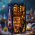 Book Nook Kit, Magic House Dollhouse 3D Puzzle Book Nook, Bookshelf Insert Decor Alley DIY Miniature House Kit with LED Light, Crafts for Adults And Teens to Build-Creativity Gift