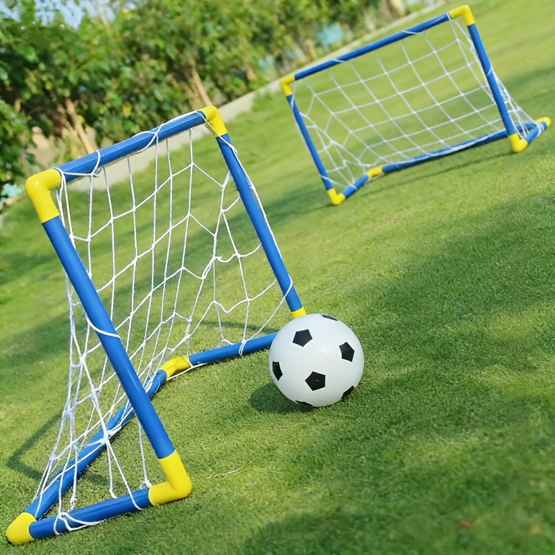 2pcs Youth Football Set-Portable and Easy-to-assemble Goal, Suitable for Indoor/outdoor Play, Family Entertainment, Birthday Gifts, Football Gifts