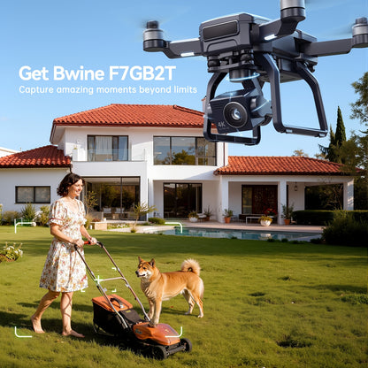 [4K Drone] Bwine F7GB2 3-Axis Gimbal 4K Drone With Long-Distance Transmission, Level 6 Wind Resistance, 50-Min Flight, GPS Smart Return, Route Planning, Beginner-Friendly Controls