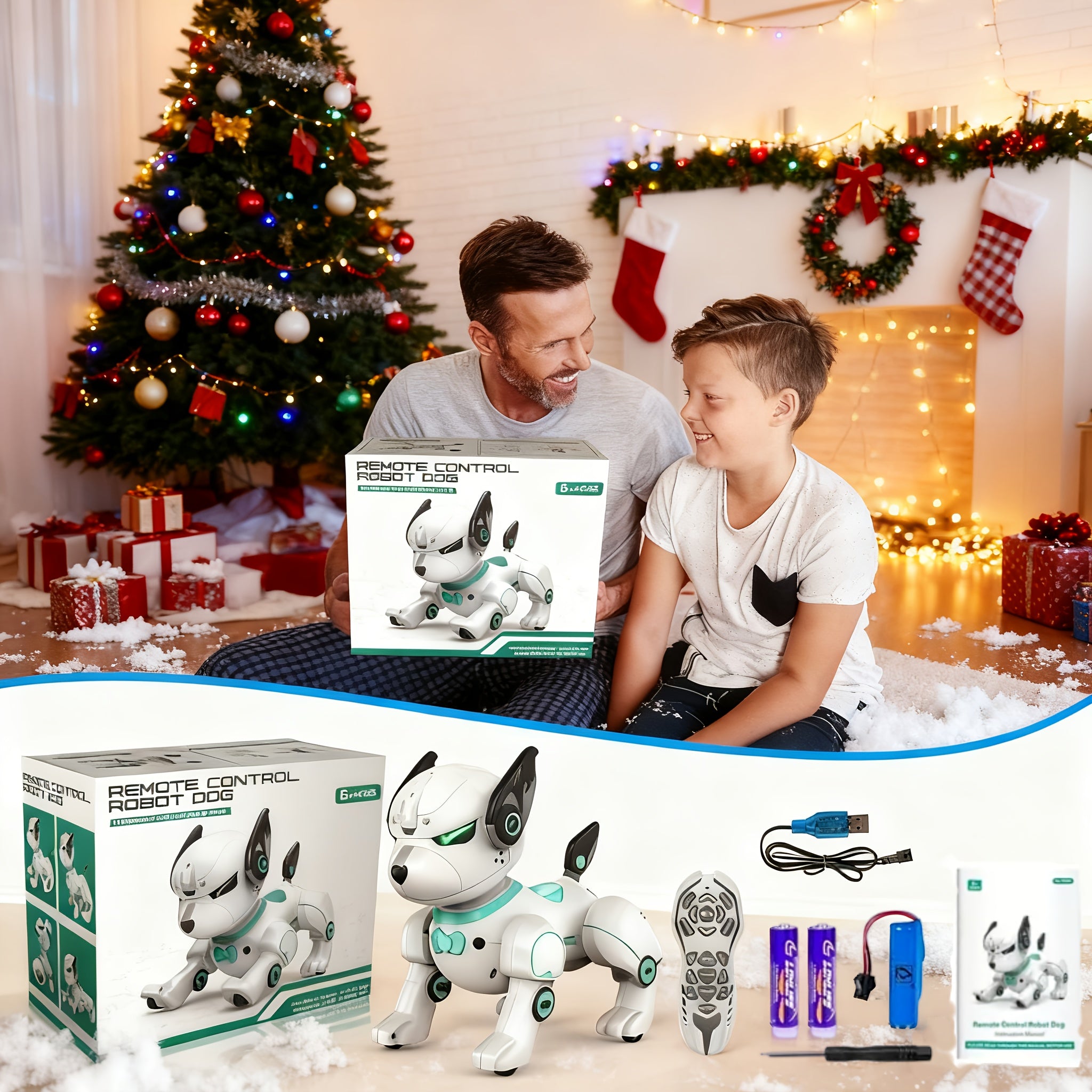 Intelligent Robot Dog, Electronic Pet Stunt Dog, Dialog Intelligent Programming, Companion Toys, Children's Artificial Intelligence Robot, Halloween Gift Children's Birthday Gift