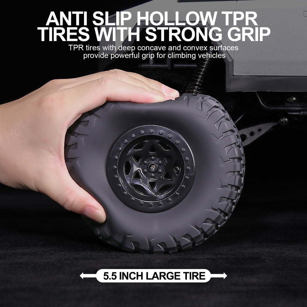Huge RC Pickup Truck Remote Control truck Model Car with Free Gift Motorcycle Powerful Climbing Vehicle for All Various Terrains Great Christmas and New Year Gift for Kids Automobile
