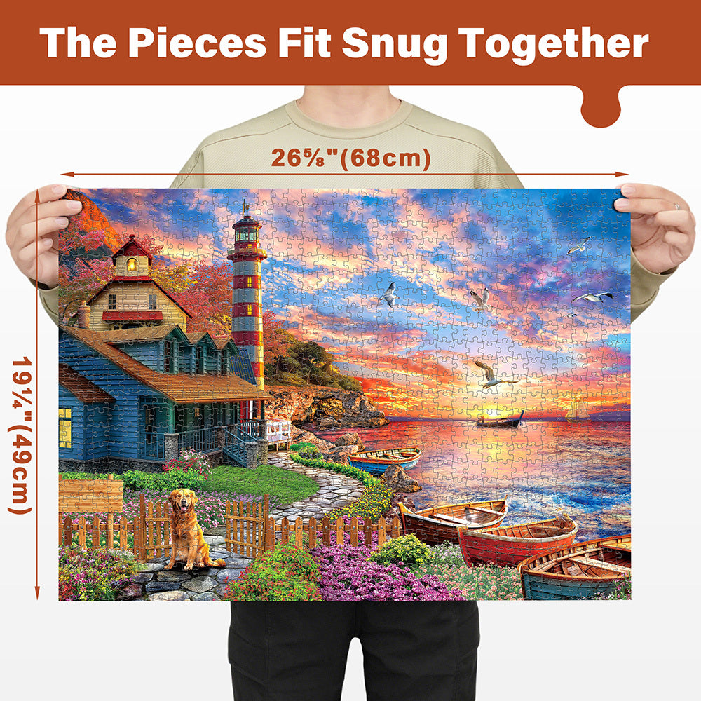 3 Pack 1000 Pieces Jigsaw Puzzles for Adults, Gift for Christmas Birthdays, DIY Brain Teaser Gift for Adults & Family Interactive Fun