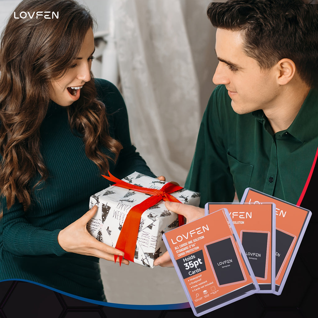 LOVFEN 1000CT Top Loads Card Sleeves - 500 Hard Plastic & 500 Soft Sleeves for Baseball, Football Cards - 3" x 4" Trading Card Protectors - Durable Protection for Collectible Sports Memorabilia