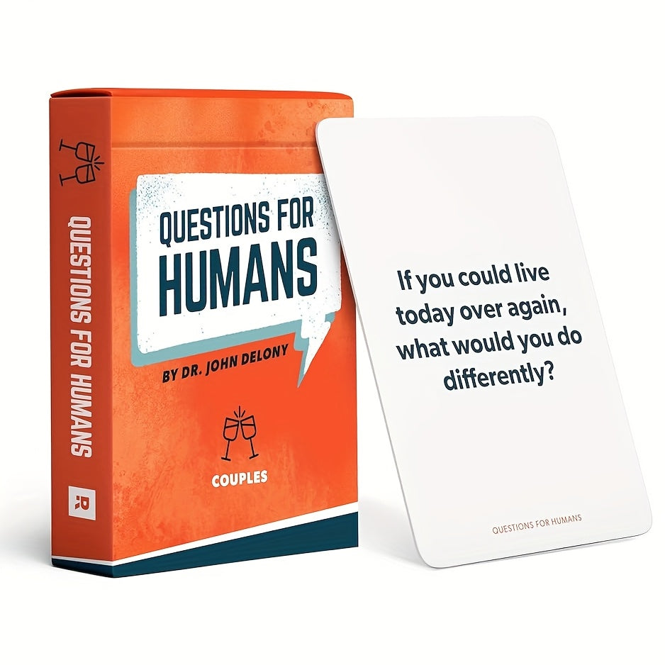 Questions for Humans Couples Cards - Trust & Intimacy Building Game for Relationship Building, Conversation Starter Cards for Couples, Fun Date Nights & Relationship Activities, Interactive Card Game | Durable Card Stock, Card Games for Couples