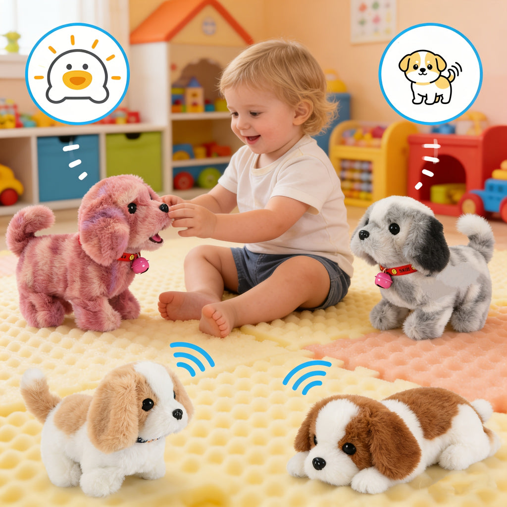 9 Adorable Interactive Plush Toys, Safe Non-Toxic And Skin-Friendly Soft, Realistic Sound Effects with Fun Interactive Play, Soothing Companion Toys, Exquisite Gift Box Packaging, Ideal Birthday Gifts for Kids, Holiday Party Favors, Perfect Soothing