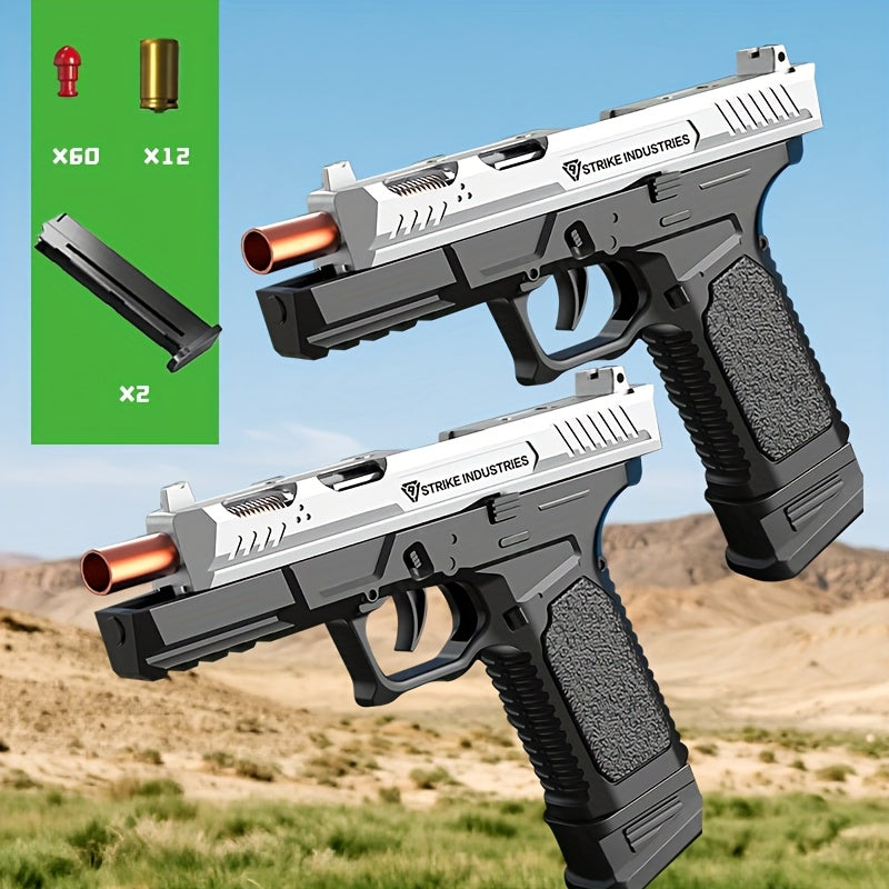 G17 Fully Automatic Rapid Continuous Soft Bullet Gun, with A Variety of Additions, Boys' Outdoor Play Favorites, Shooting Range Equipment | Realistic Pistol Model | Textured Grip Design