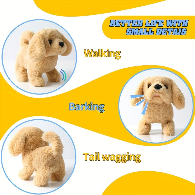 2026 New White, Brown And Teddy Electric Toy Robot Dog with Exquisite Gift Box, Can Walk, Wag Its Tail, Bark, Cute Pet, A Heartwarming Choice for Birthdays And Other Festival Gifts