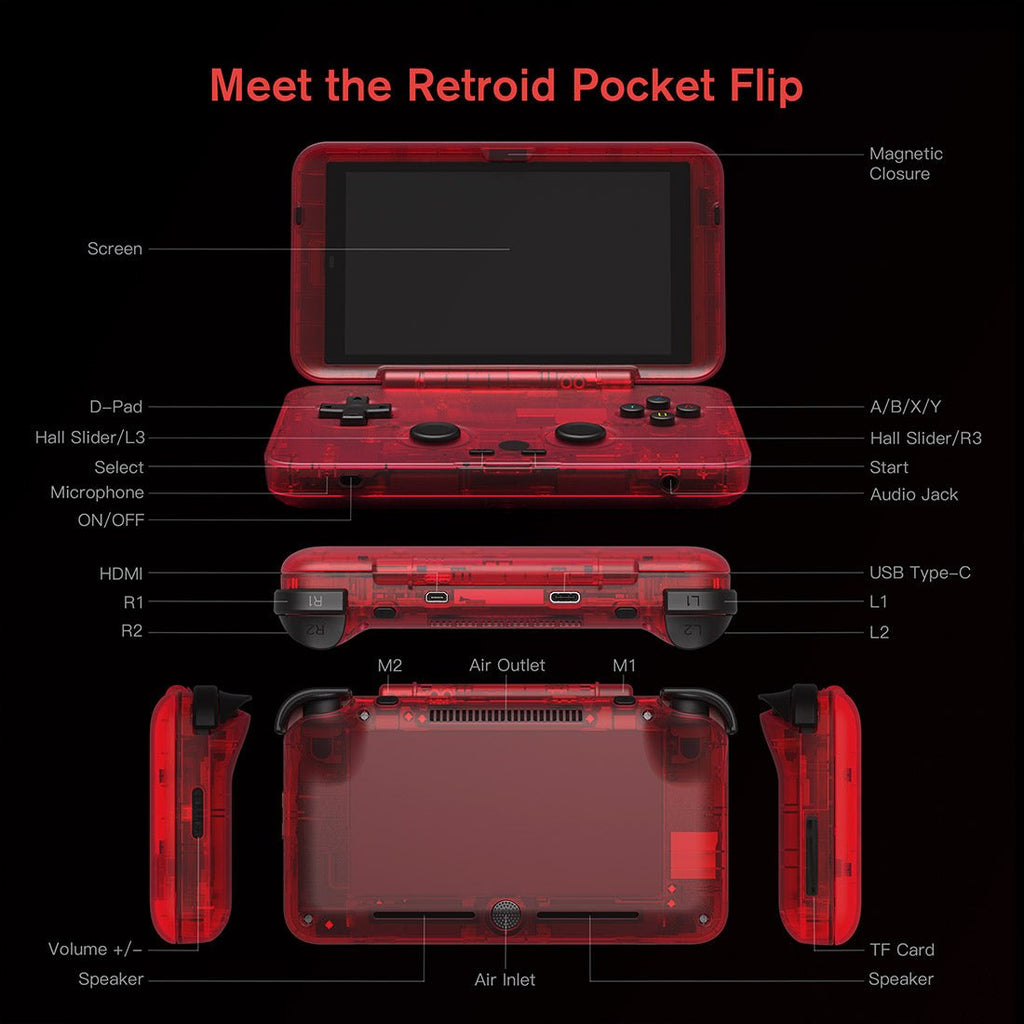 Retroid Pocket Flip 2 – 5.5” AMOLED Retro Gaming Handheld