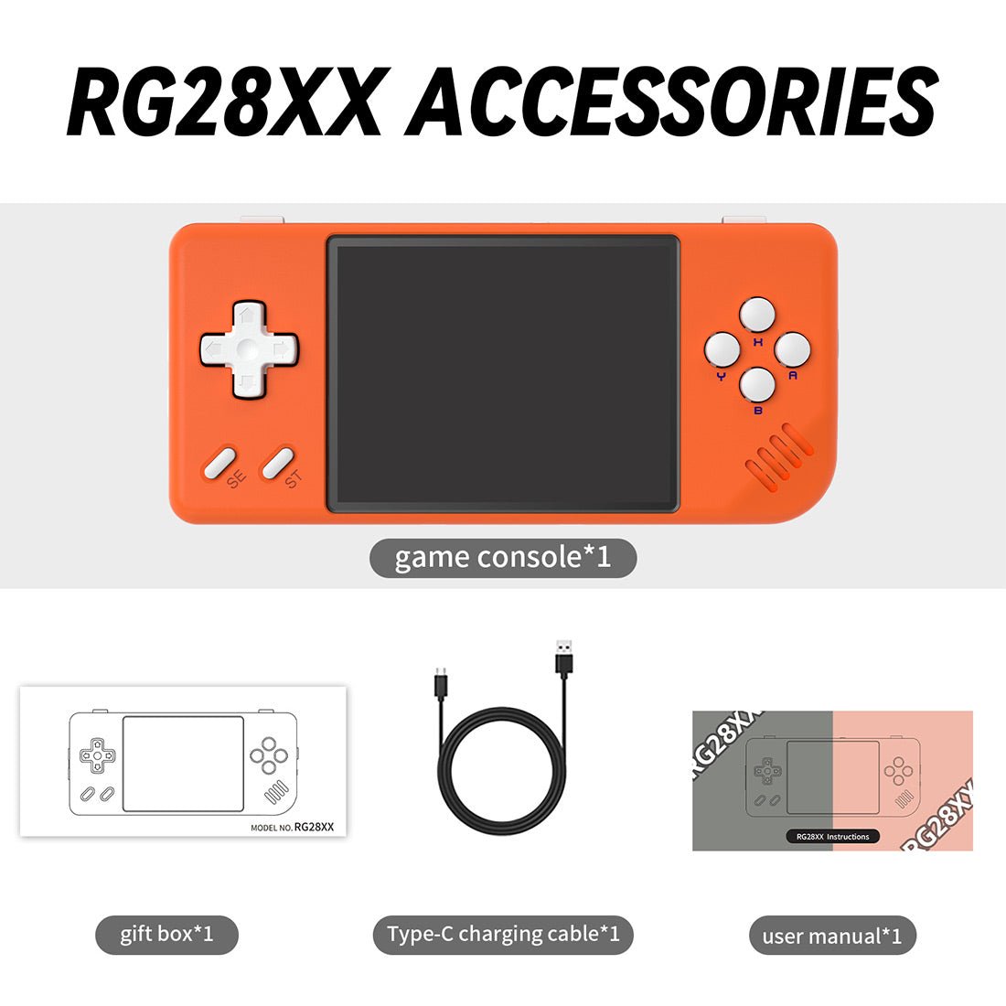 Anbernic RG28XX – Compact Retro Game Console (2.8”)